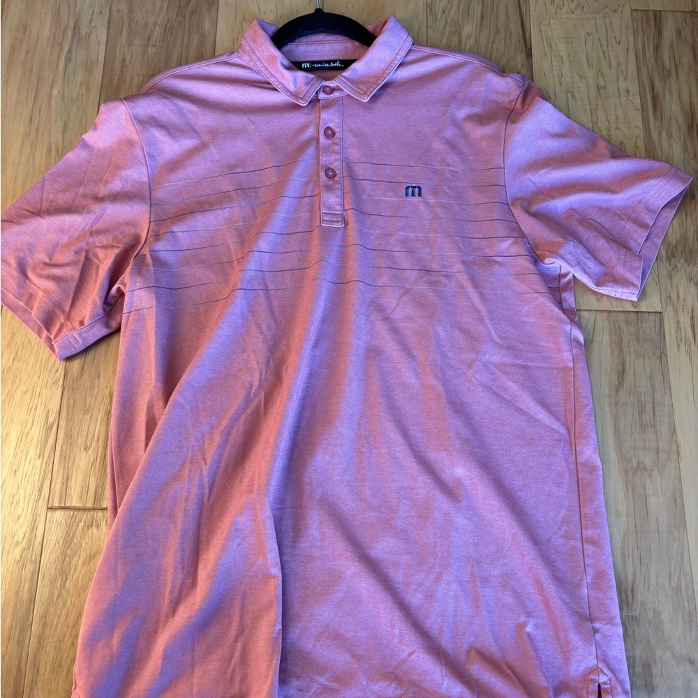 Travis Matthew Men's Pink Polo Shirt